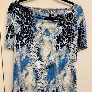 Vintage Peacock Print Top